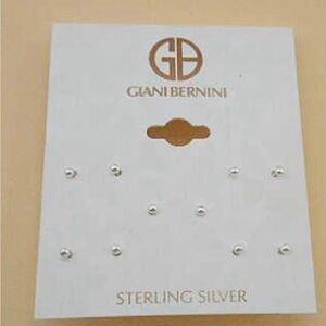 Sterling silver, tiny stud earrings